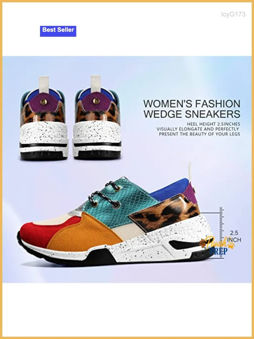High Heel Wedge Sneakers Fashion Cliff Platform Retro Lace Up Casual Shoes